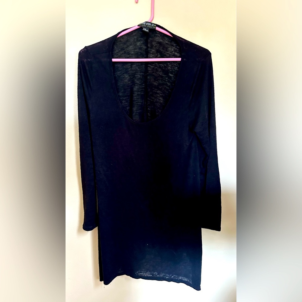 Black long sleeve blouse